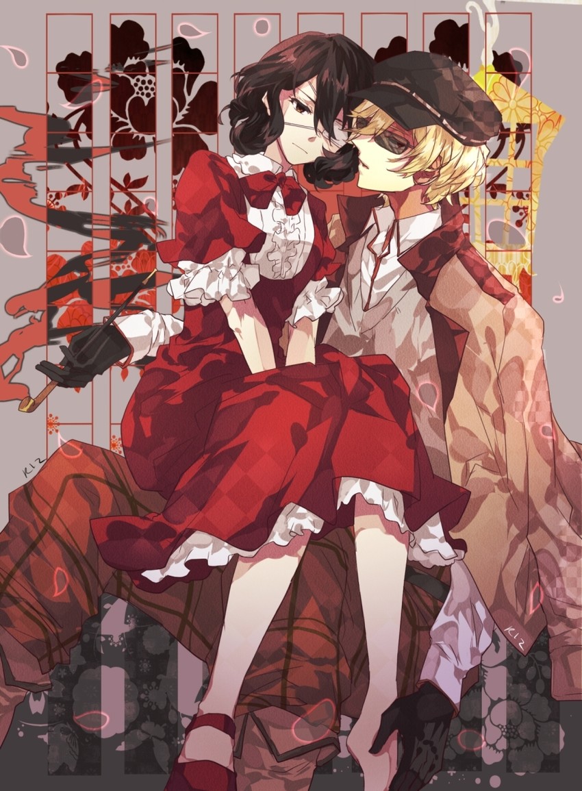 misaki mei and ayatsuji yukito (bungou stray dogs and 1 more) drawn by rainy4024