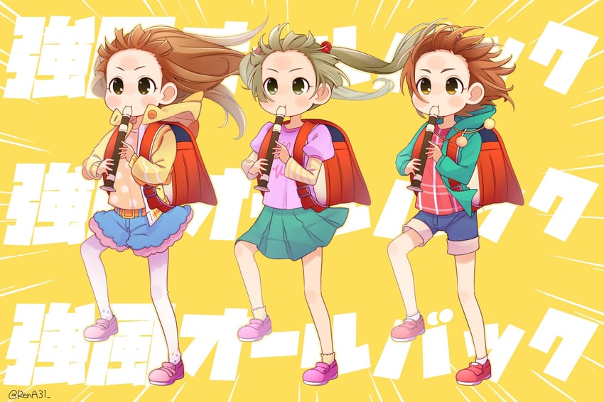 ichihara nina, ryuzaki kaoru, and yokoyama chika (idolmaster and 2 more) drawn by 31reyo