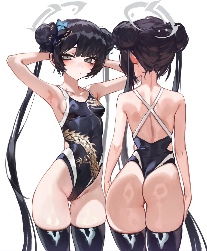 kisaki (blue archive) drawn by foolish_potato and sss_(arca_live_63641351)