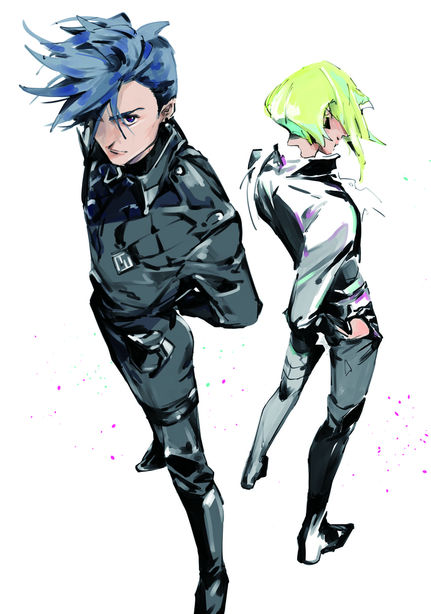lio fotia and galo thymos (promare and 1 more) drawn by robu_(shatr1990)
