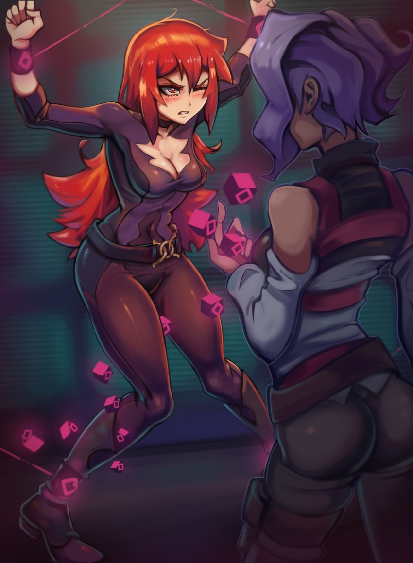 shiny chariot and croix meridies (little witch academia) drawn by toasty_scones