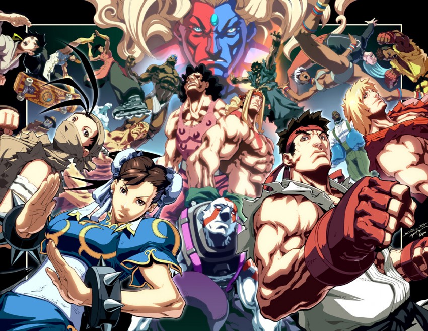 chun-li, ryu, ken masters, makoto, ibuki, and 16 more (street fighter and 1 more) drawn by joe_ng and udon_entertainment