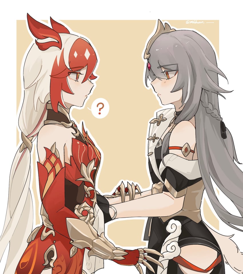 fu hua and herrscher of sentience (honkai and 1 more) drawn by michuan_ximo