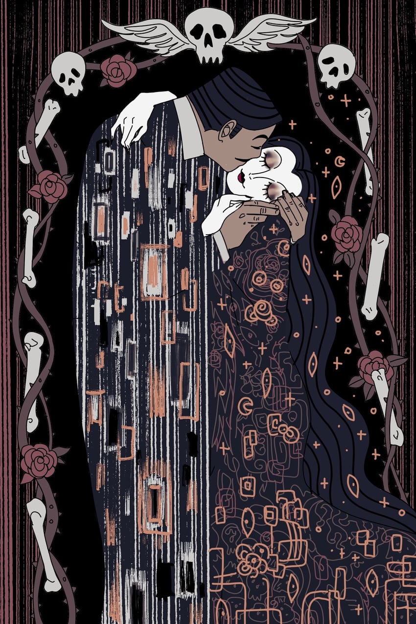 morticia addams and gomez addams (addams family and 1 more) drawn by cookiekappa