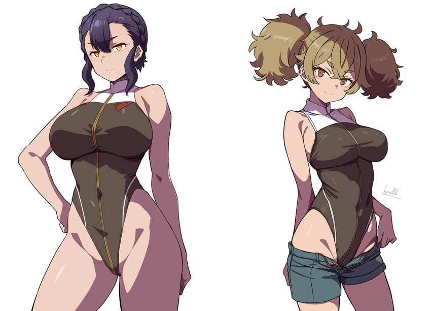 sabina fardin and renee costa (gundam and 1 more) drawn by batta_16-sei