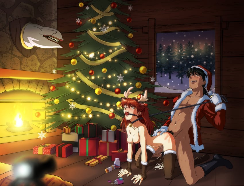 souryuu asuka langley, mass production eva, and kaji ryouji (neon genesis evangelion) drawn by amondetauro