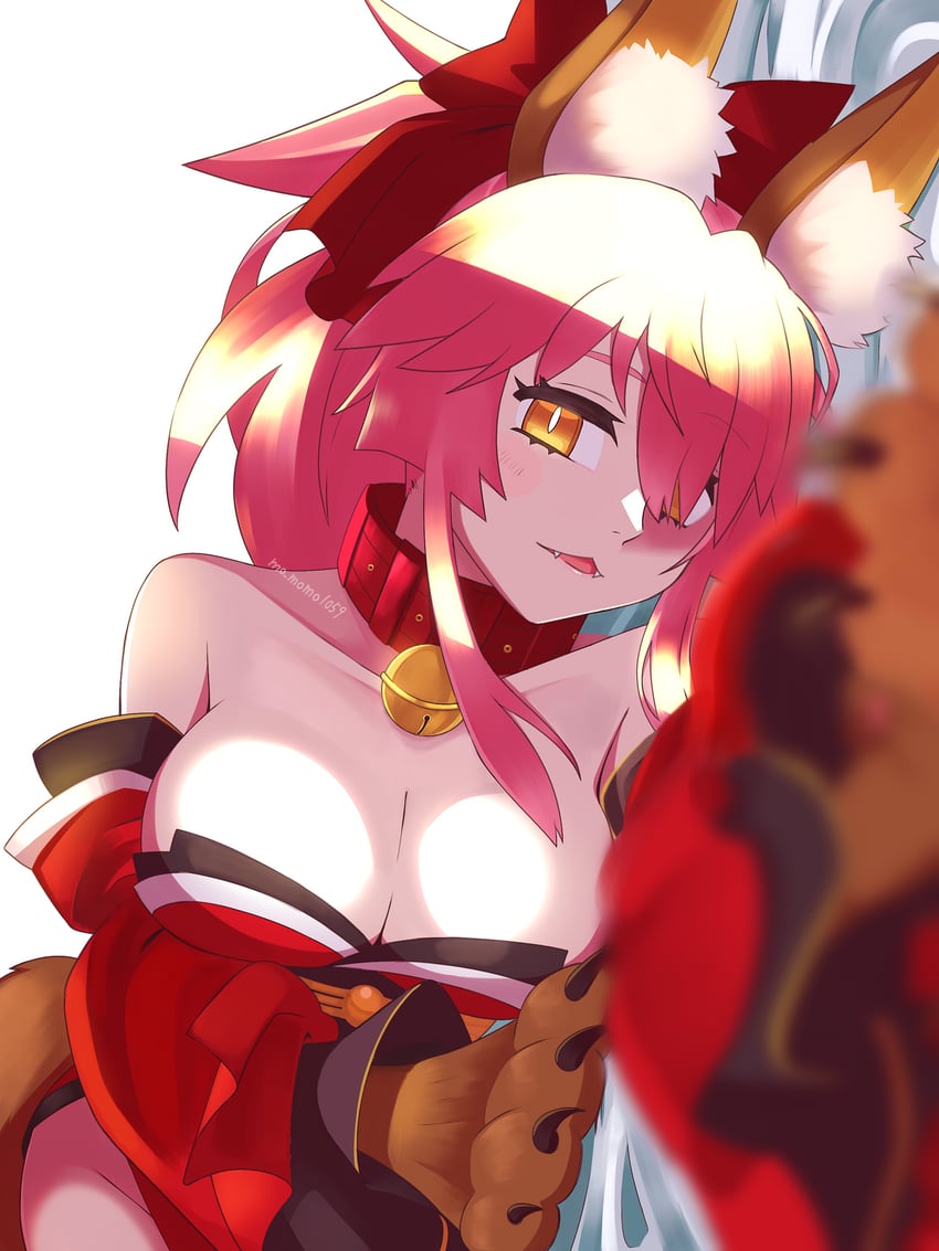 tamamo and tamamo cat (fate and 1 more) drawn by ogachin