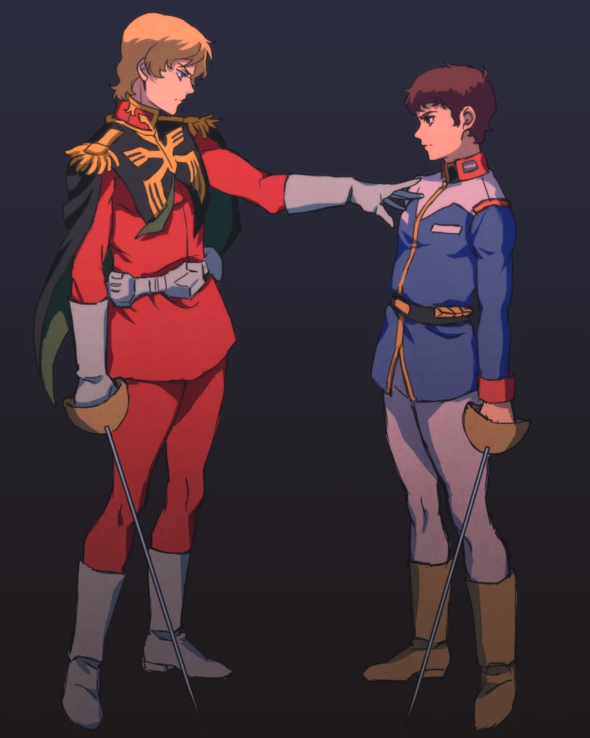 char aznable and amuro ray (gundam and 1 more) drawn by yy0880yy