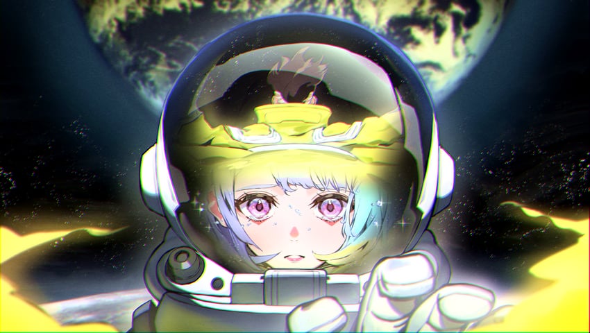 lucy and david martinez (cyberpunk and 1 more) drawn by chung1000
