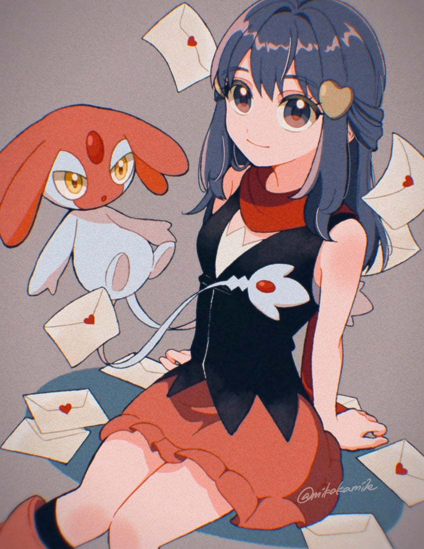 dawn and mesprit (pokemon and 1 more) drawn by mikakami1e