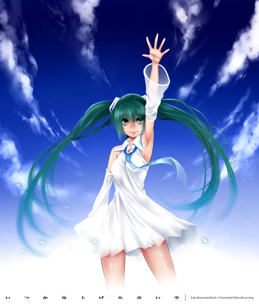 hatsune miku (vocaloid) drawn by kitano_tomotoshi