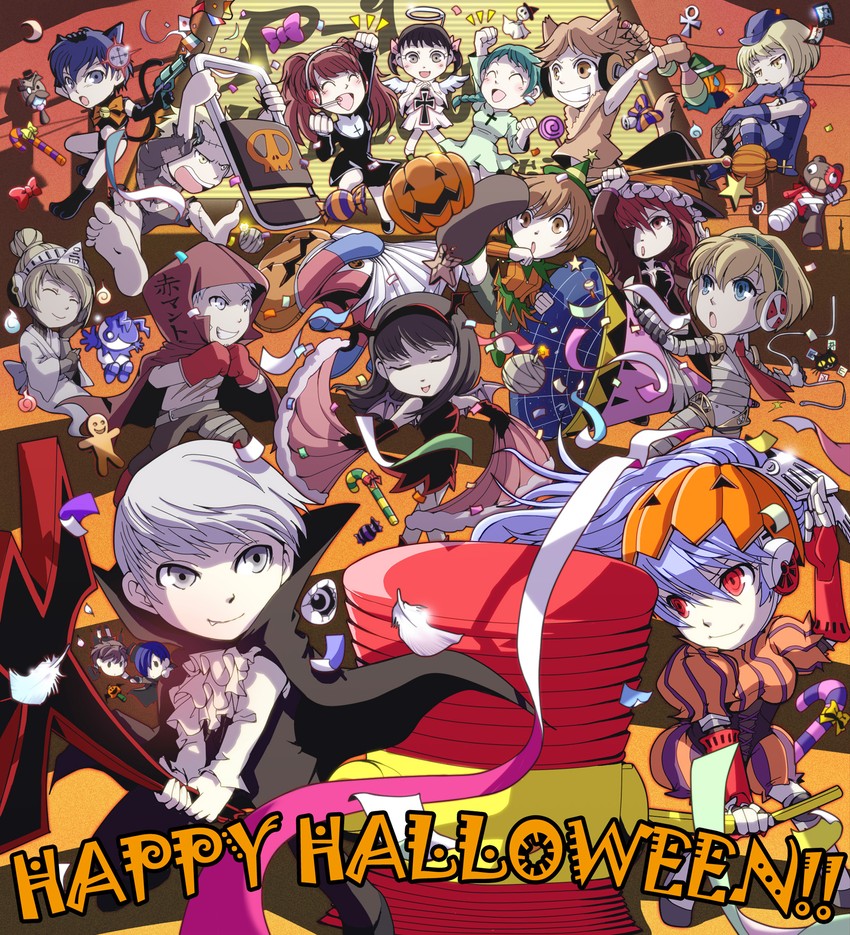 narukami yu, yuuki makoto, shirogane naoto, satonaka chie, aigis, and 15 more (persona and 4 more) drawn by tokiwa_(mukoku)