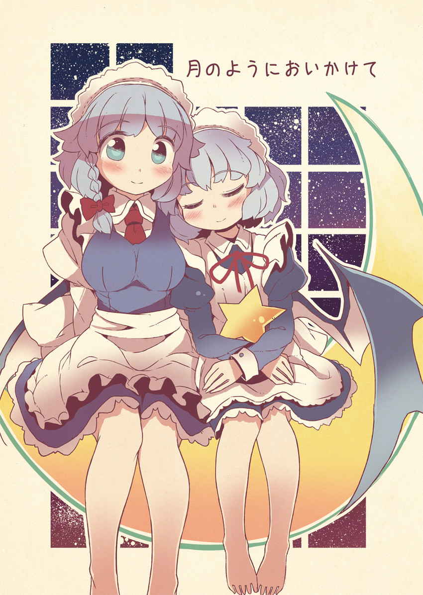 remilia scarlet and izayoi sakuya (touhou) drawn by takahero