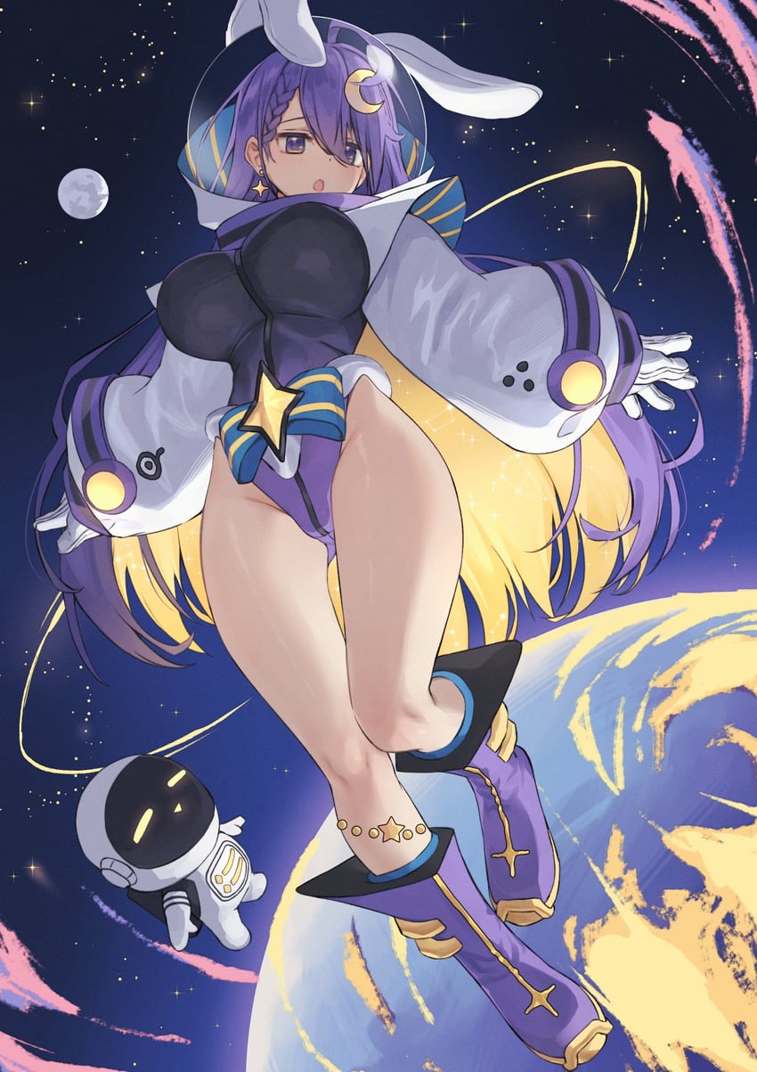 moona hoshinova and moonabito (hololive and 1 more) drawn by kangbus