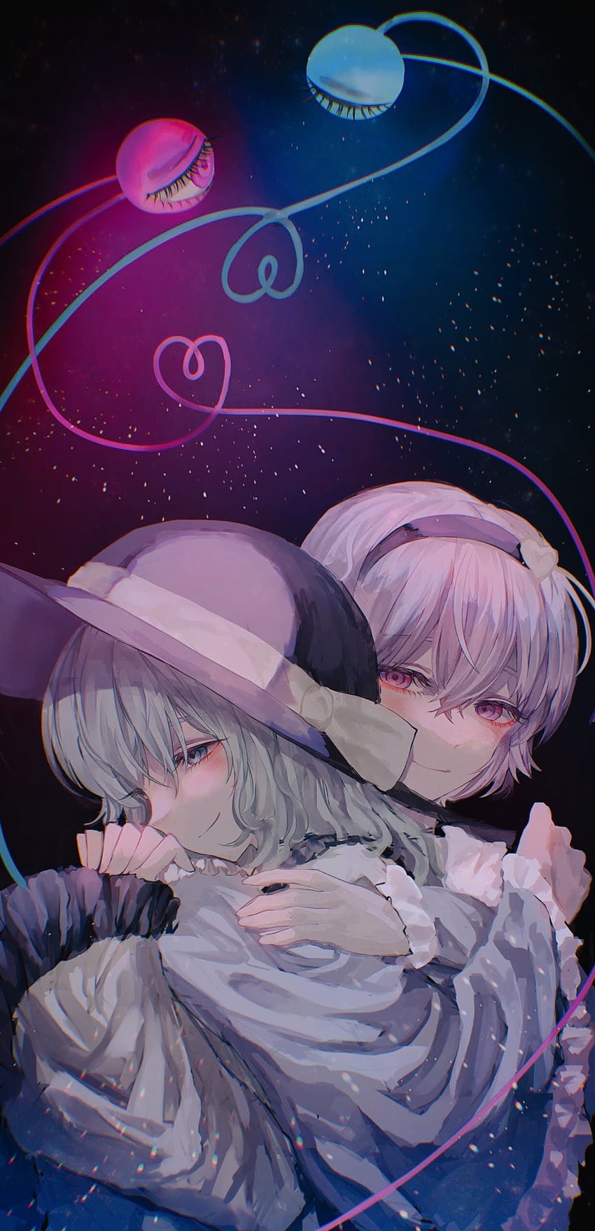 komeiji koishi and komeiji satori (touhou) drawn by rin_(rin7kan7)