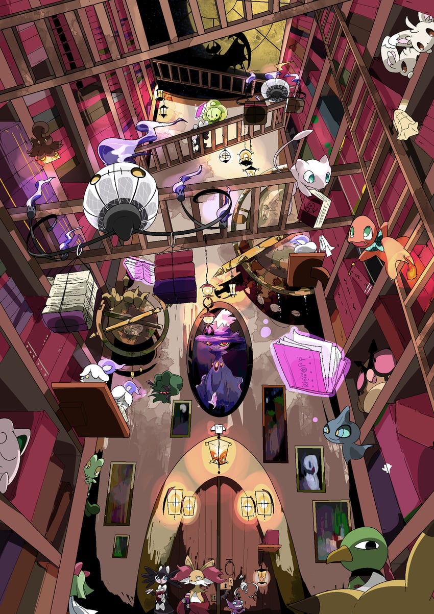pikachu, kirlia, jigglypuff, charmander, mew, and 21 more (pokemon) drawn by kura_(shironagasu02)