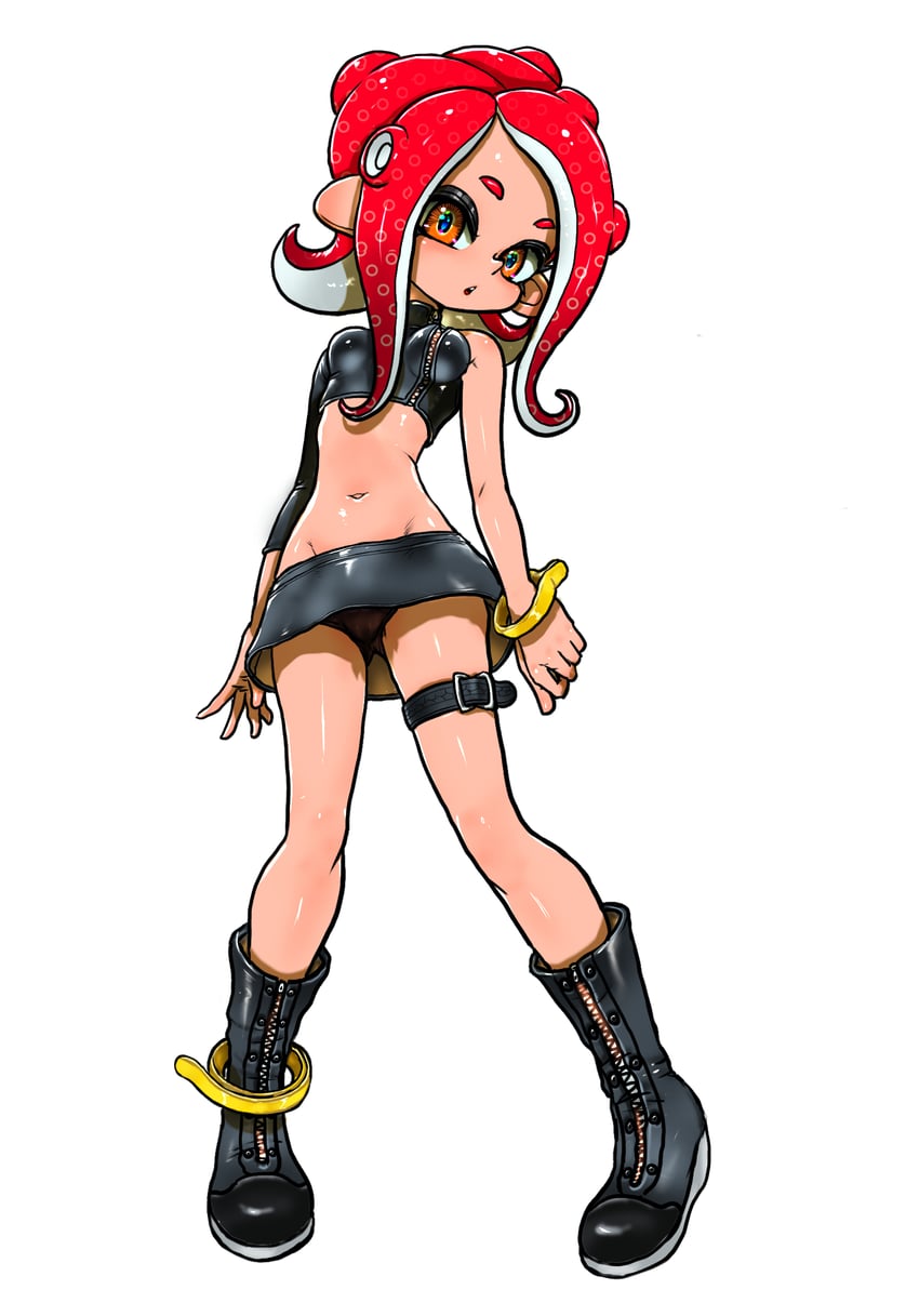 octoling player character, octoling girl, and agent 8 (splatoon and 2 more) drawn by koharu2.5