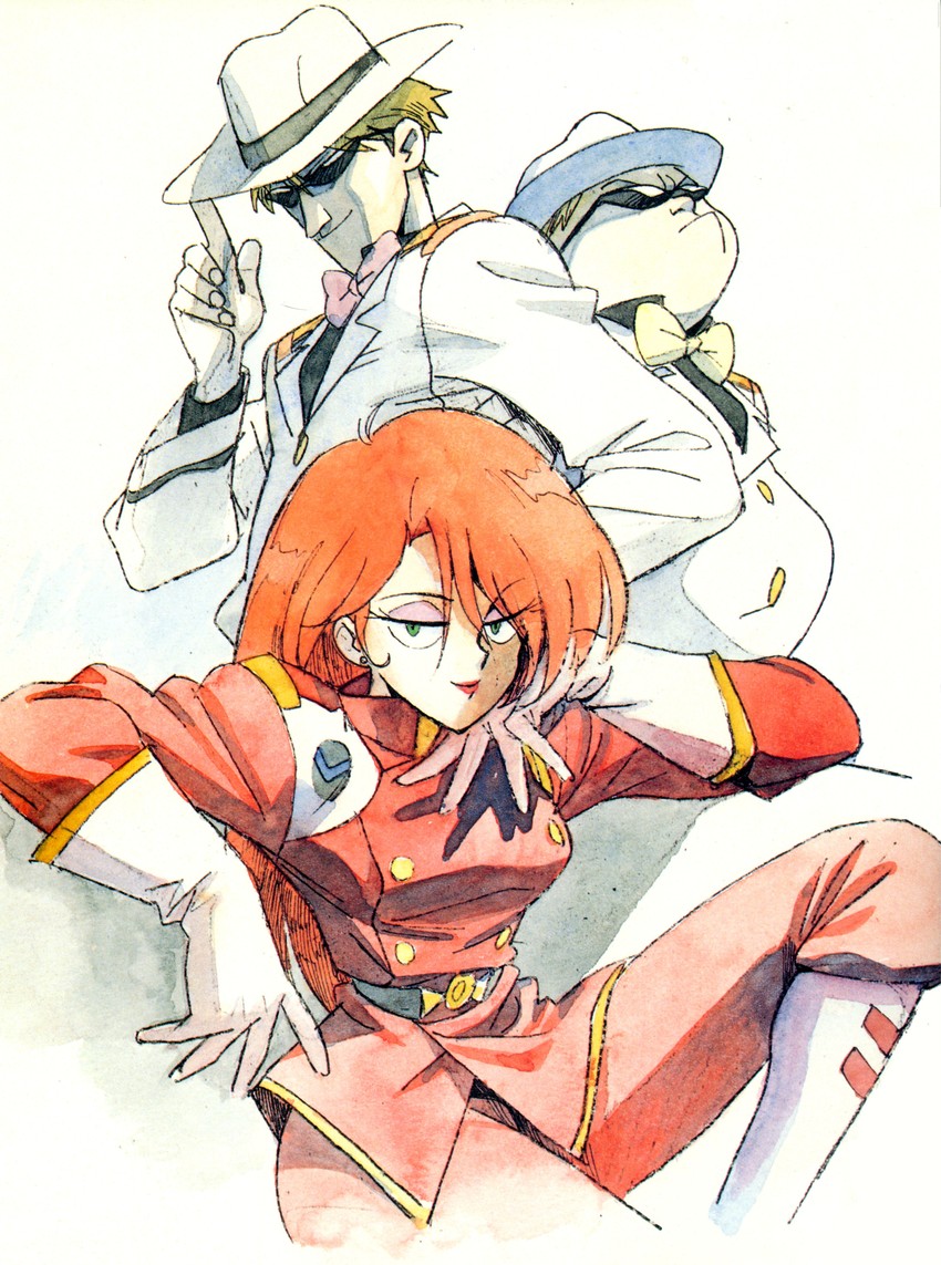 sanson, grandis granva, and hanson (fushigi no umi no nadia) drawn by sadamoto_yoshiyuki