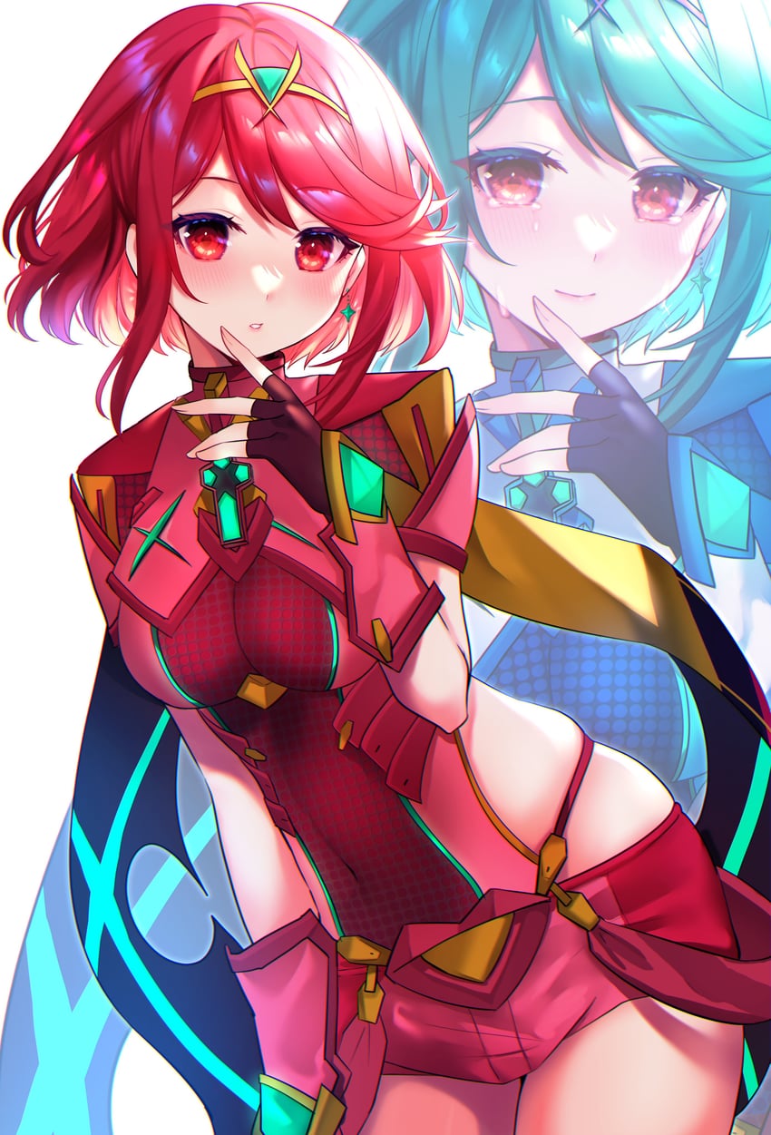 pyra and pneuma (xenoblade chronicles and 1 more) drawn by asada_sadao