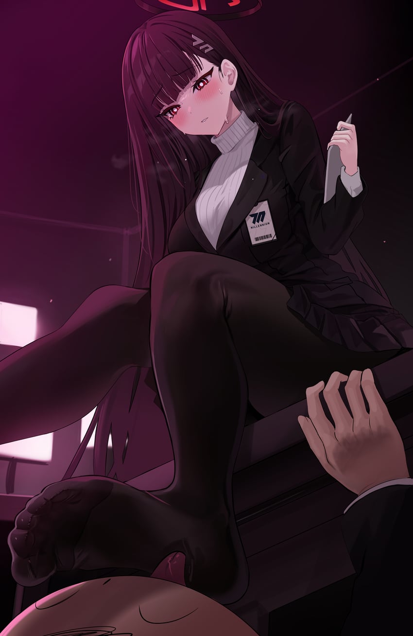 sensei, doodle sensei, and rio (blue archive) drawn by yuki_(asayuki101)