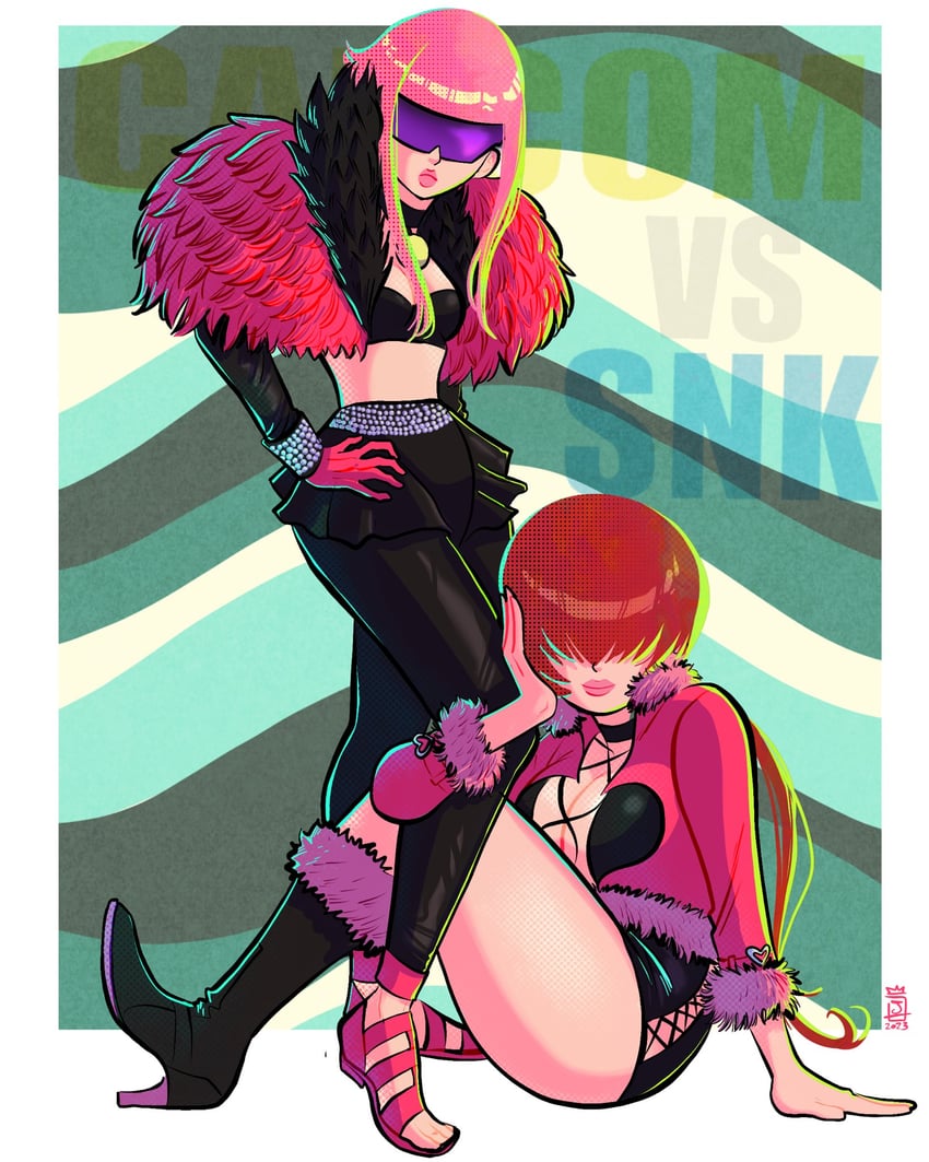 shermie and manon legrand (street fighter and 3 more) drawn by jaliet_exe