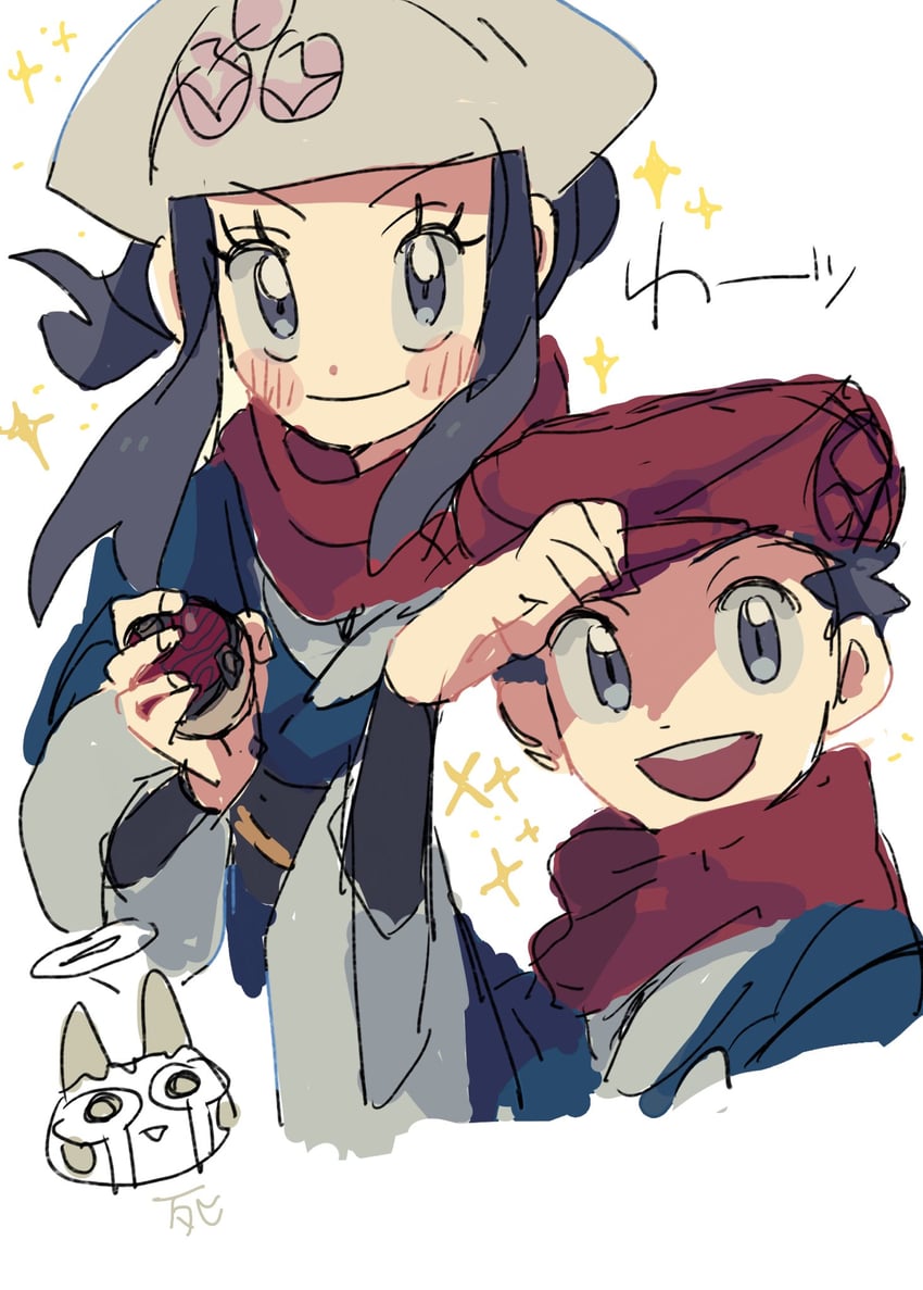 akari and rei (pokemon and 1 more) drawn by yusho_(ossm03)