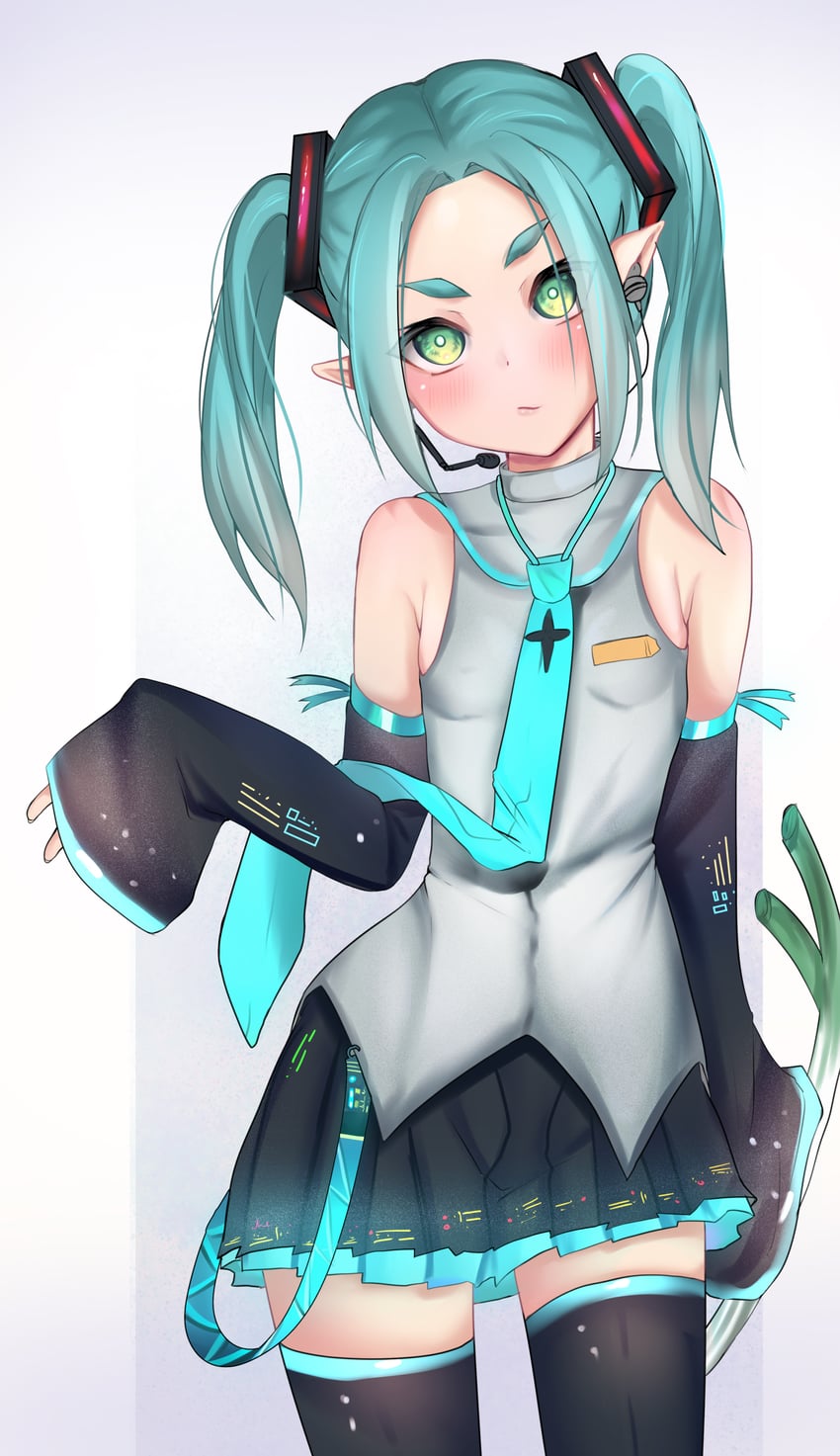 hatsune miku and ononoki yotsugi (vocaloid and 1 more) drawn by meemz_a