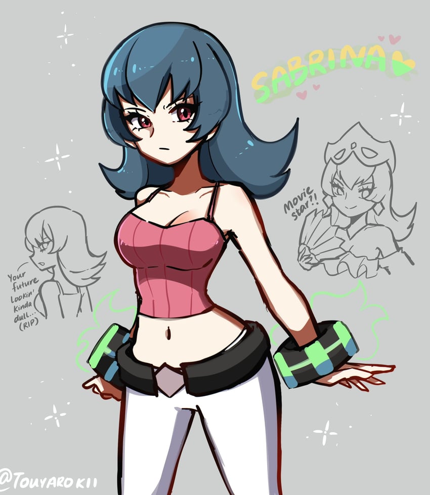 sabrina and bellelba (pokemon and 2 more) drawn by touyarokii