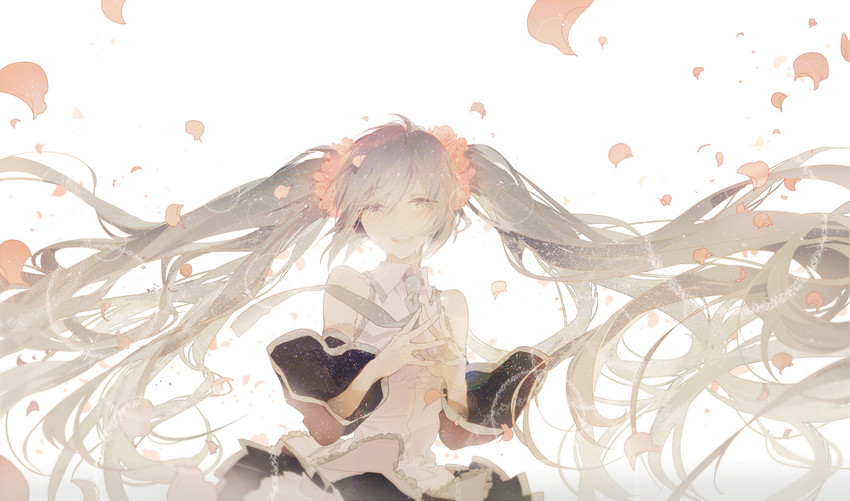 hatsune miku (vocaloid and 1 more) drawn by rella