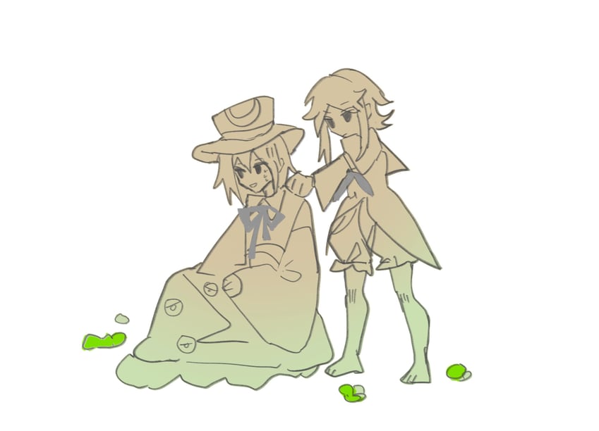 enraku tsubakura and houlen yabusame (len'en) drawn by shengji