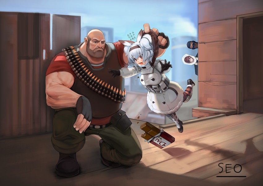 heavy, spy, red heavy, alvis, valkyrie, and 1 more (last origin and 1 more) drawn by seo_(tqhgud016)