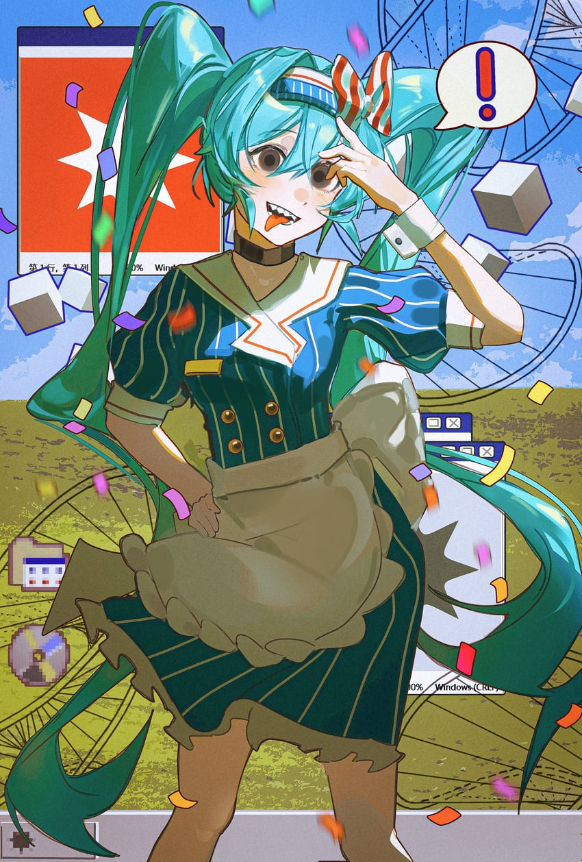 hatsune miku (vocaloid and 4 more) drawn by flve