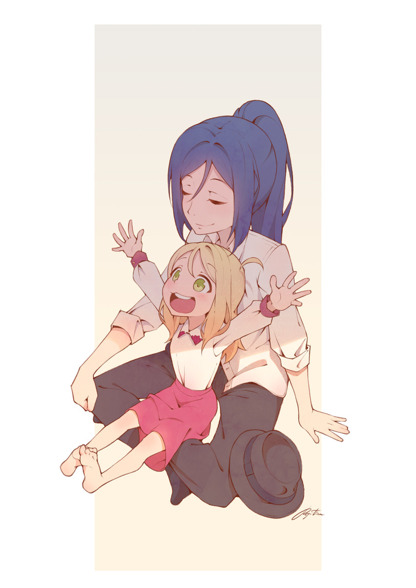 matsuura kanan and ohara mari (love live! and 1 more) drawn by regition