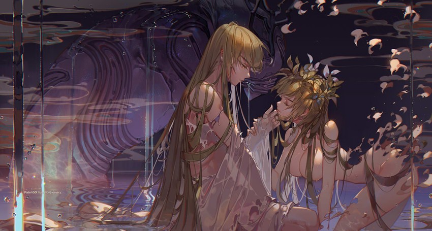 enkidu and shamhat (fate and 2 more) drawn by kawacy