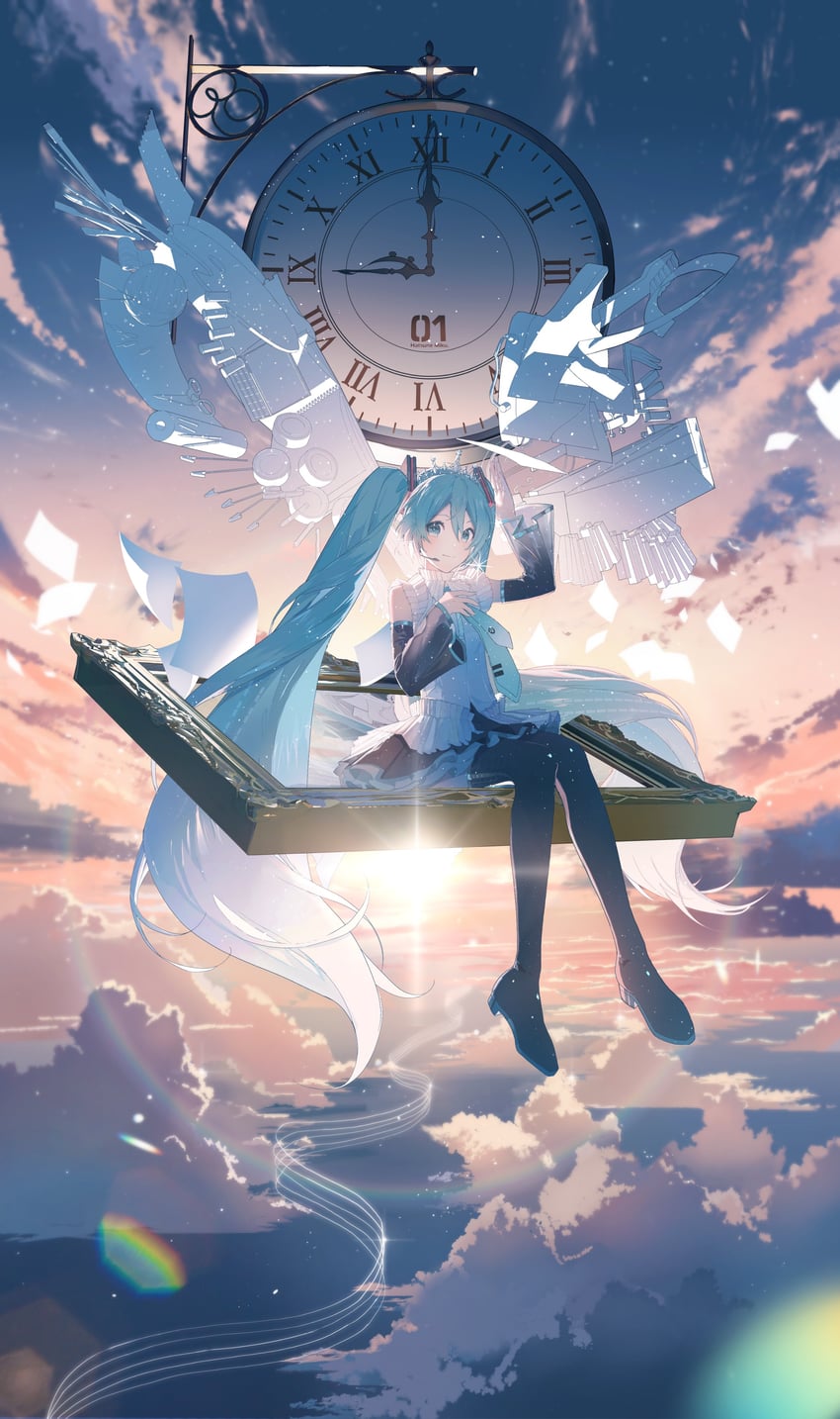 hatsune miku (vocaloid and 1 more) drawn by yurun_(yurun_ume)