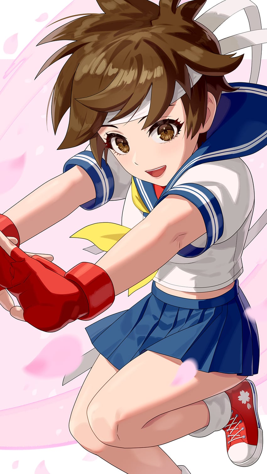 kasugano sakura (street fighter and 1 more) drawn by yagi2013