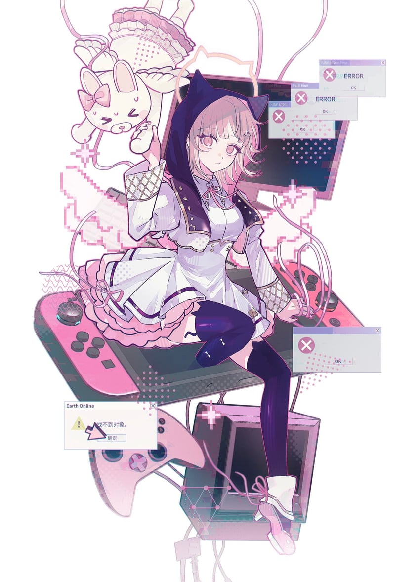 nanami chiaki and usami (danganronpa and 2 more) drawn by shuimu_guan