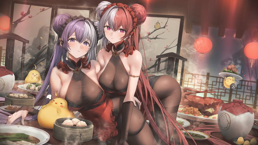 manjuu, ying swei, and chao ho (azur lane) drawn by hiyashi_mirano