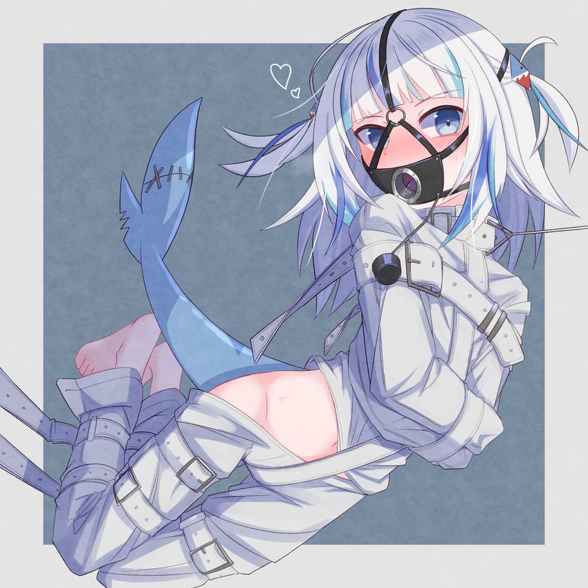 gawr gura (hololive and 1 more) drawn by menou_74