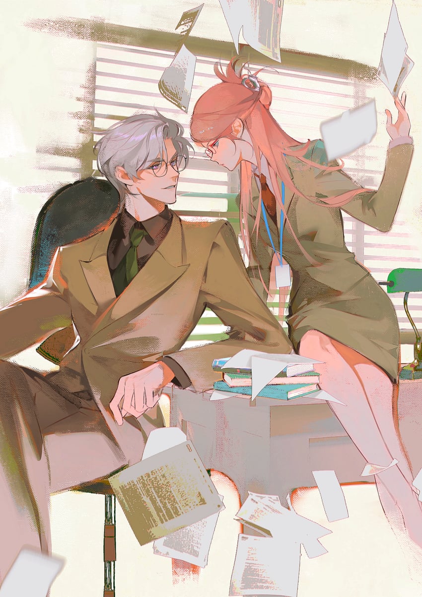 protagonist and charlie su (light and night love) drawn by denpa0304