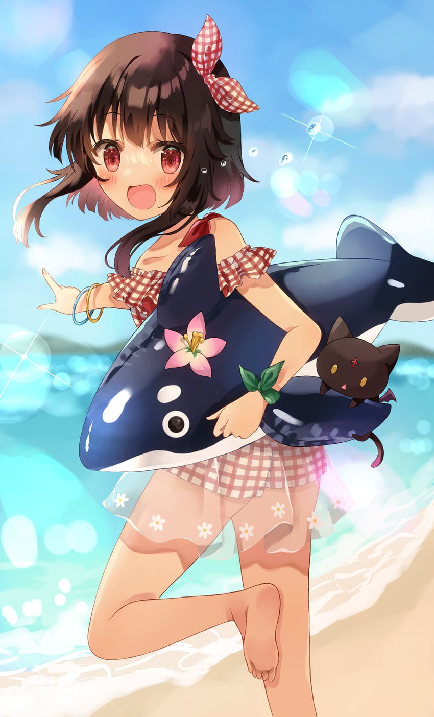 megumin and chomusuke (kono subarashii sekai ni shukufuku wo!) drawn by yuno_(suke_yuno)