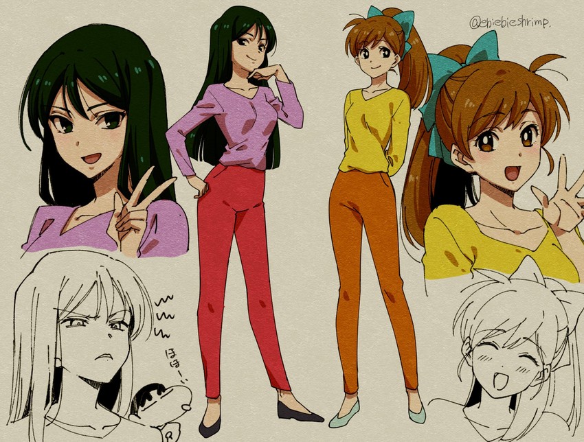 nohara shinnosuke, ishizaka midori, and matsuzaka ume (crayon shin-chan) drawn by shuri_(84k)