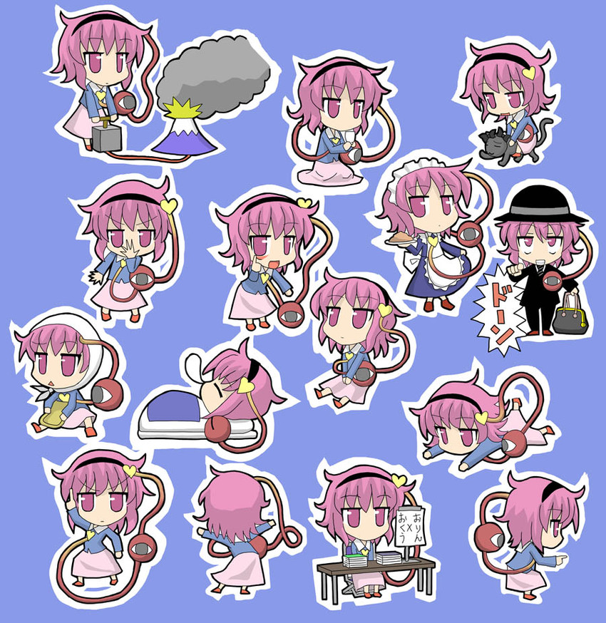 komeiji satori, kaenbyou rin, wilhelmina carmel, and moguro fukuzou (touhou and 4 more) drawn by nyantalab