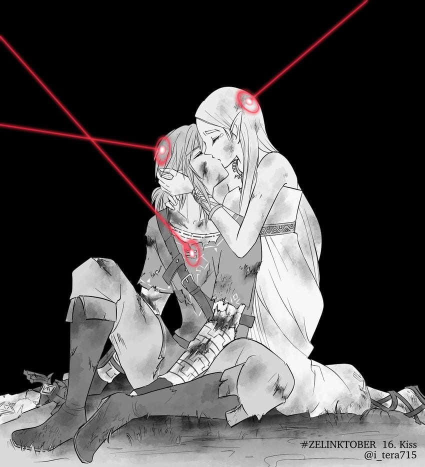 link and princess zelda (the legend of zelda and 1 more) drawn by teraichigo