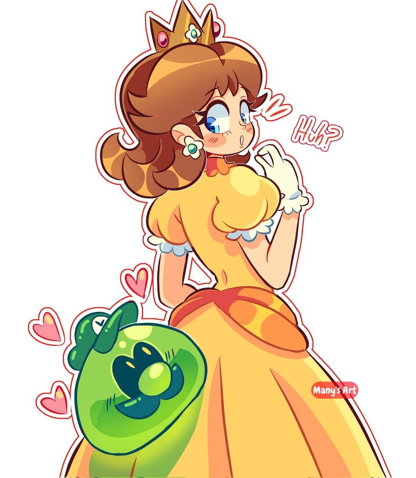 luigi, princess daisy, wubba, and wubba luigi (mario and 1 more) drawn by manysart1