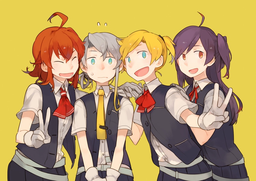 hagikaze, arashi, maikaze, and nowaki (kantai collection) drawn by glider_(guraida)
