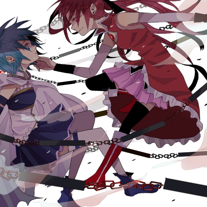 miki sayaka and sakura kyoko (mahou shoujo madoka magica) drawn by asou_(zone54)