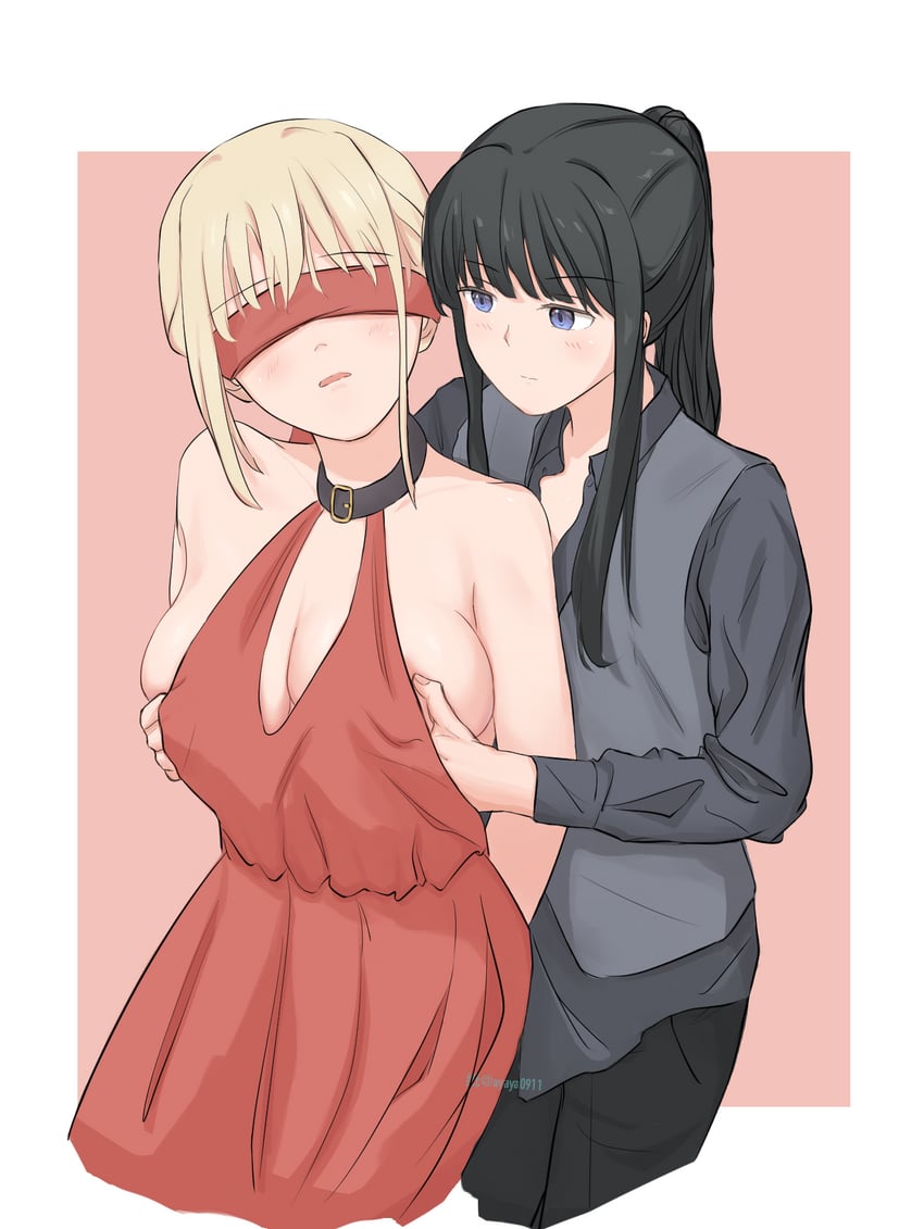 nishikigi chisato and inoue takina (lycoris recoil) drawn by user_smau4372
