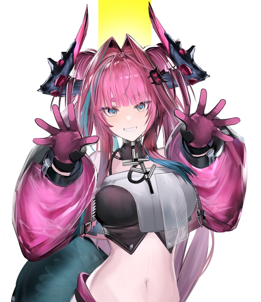 yvonne (arknights and 1 more) drawn by eugle_na