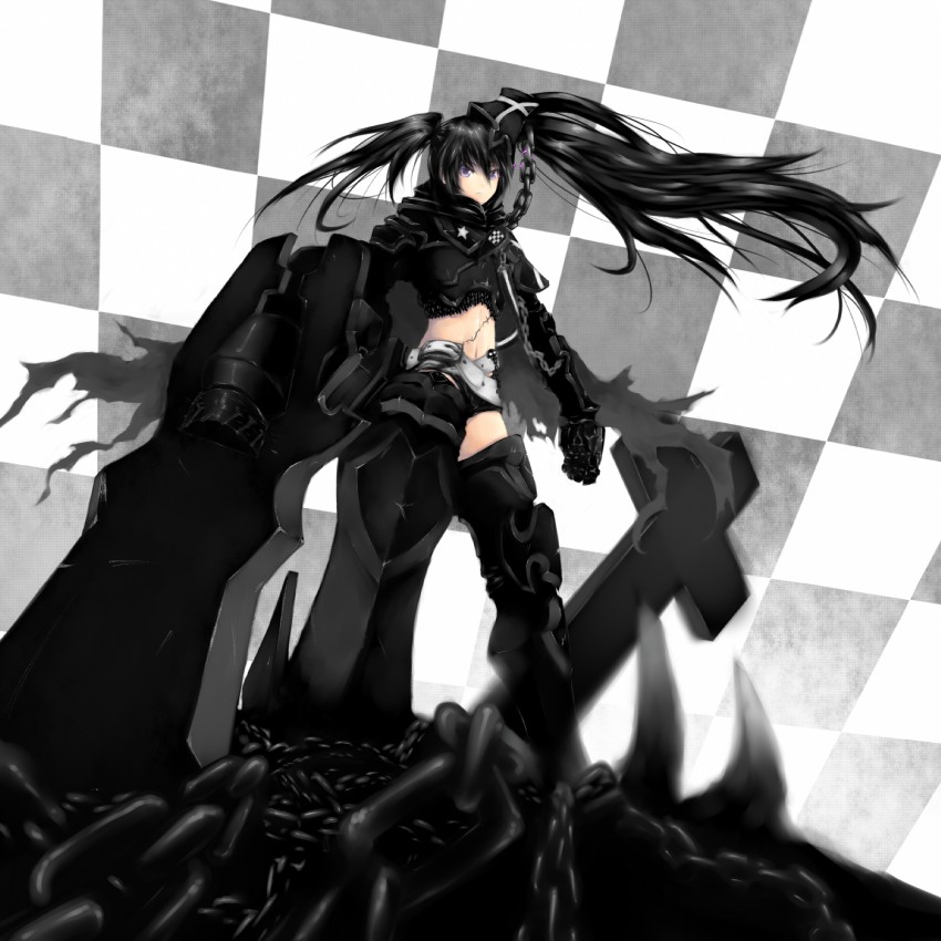 insane black rock shooter (black rock shooter) drawn by maaron